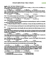 150 Câu hỏi trắc nghiệm Vật lí 12 - Chương 2 Sóng cơ và sóng âm (Có đáp án)